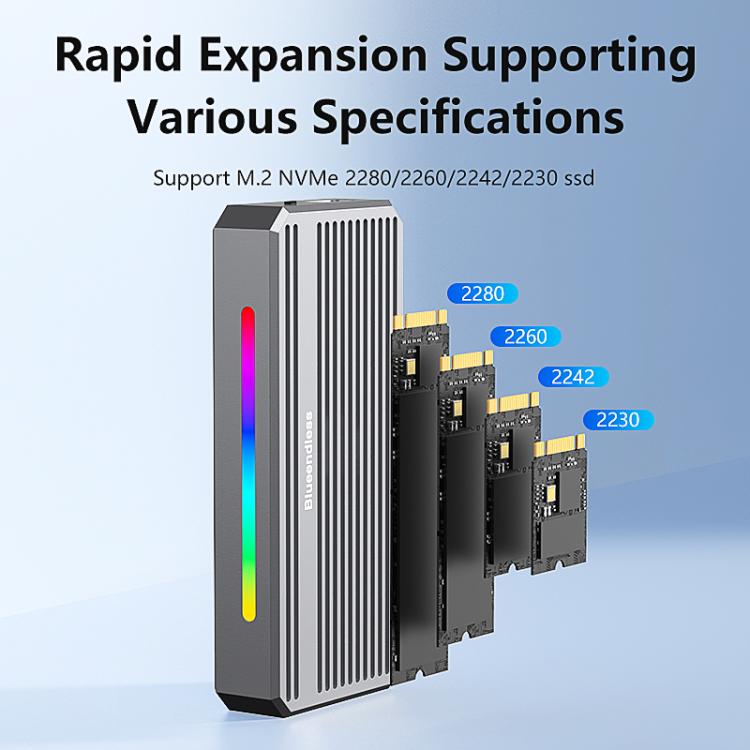 Blueendless M.2 Nvme SSD Box 40Gbps Hard Drive Reader