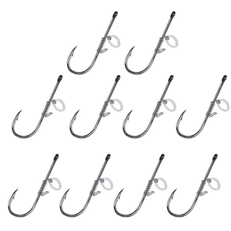 10pcs /Box Crooked Mouth Barbed Sea Fishing Hook Lure Fishing Hanging Shrimp Hook