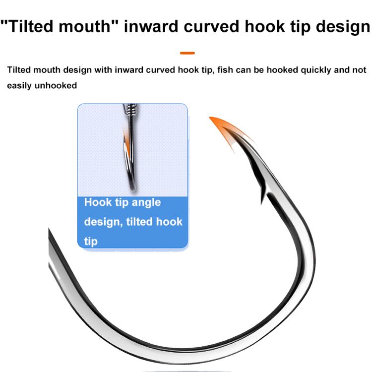10pcs /Box Crooked Mouth Barbed Sea Fishing Hook Lure Fishing Hanging Shrimp Hook