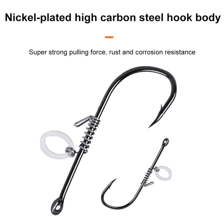 10pcs /Box Crooked Mouth Barbed Sea Fishing Hook Lure Fishing Hanging Shrimp Hook