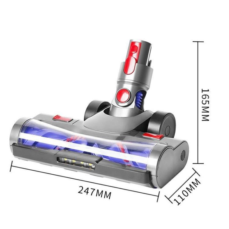 For Dyson V7 V8 V10 V11 V15 Vacuum Cleaner Double Roller Direct Drive Brush Head with LED Light