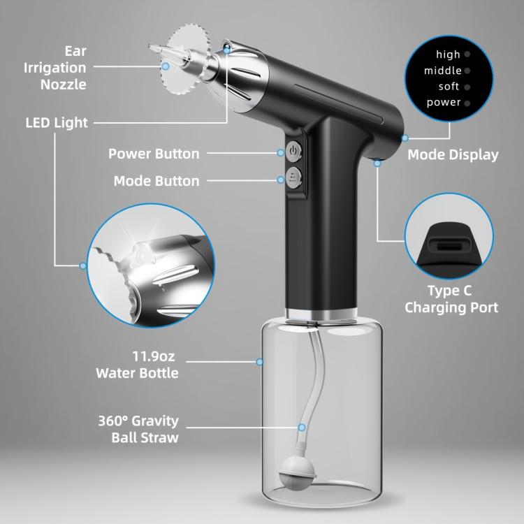 LED Light Low-noise and High-endurance Ear Cleaner Rechargeable Earwax Remover