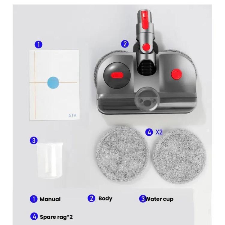 4-In-1 Electric Mop Head With UV Sterilizer Light And Water Tank