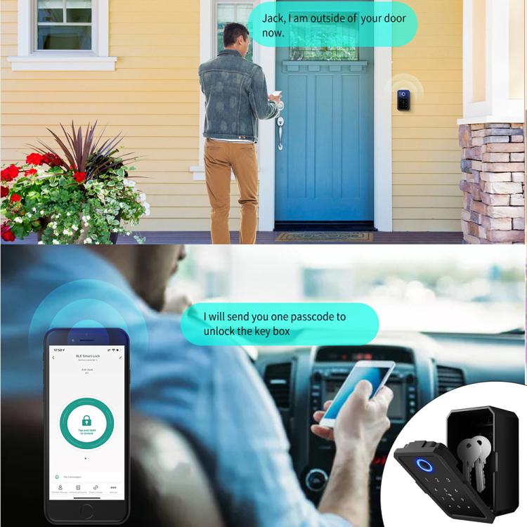 Smart Bluetooth Key Box Supports Fingerprint/APP/Password/IC Card Unlocking
