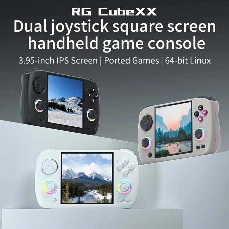 ANBERNIC RG CubeXX 3.95-Inch IPS Screen Handheld Game Console Supports WiFi Bluetooth, Linux 64-Bit