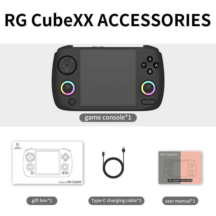 ANBERNIC RG CubeXX 3.95-Inch IPS Screen Handheld Game Console Supports WiFi Bluetooth, Linux 64-Bit