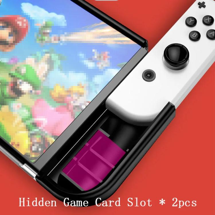 For Switch OLED Console TPU Protective Cover Integrated Shell With 2 Game Card Slots