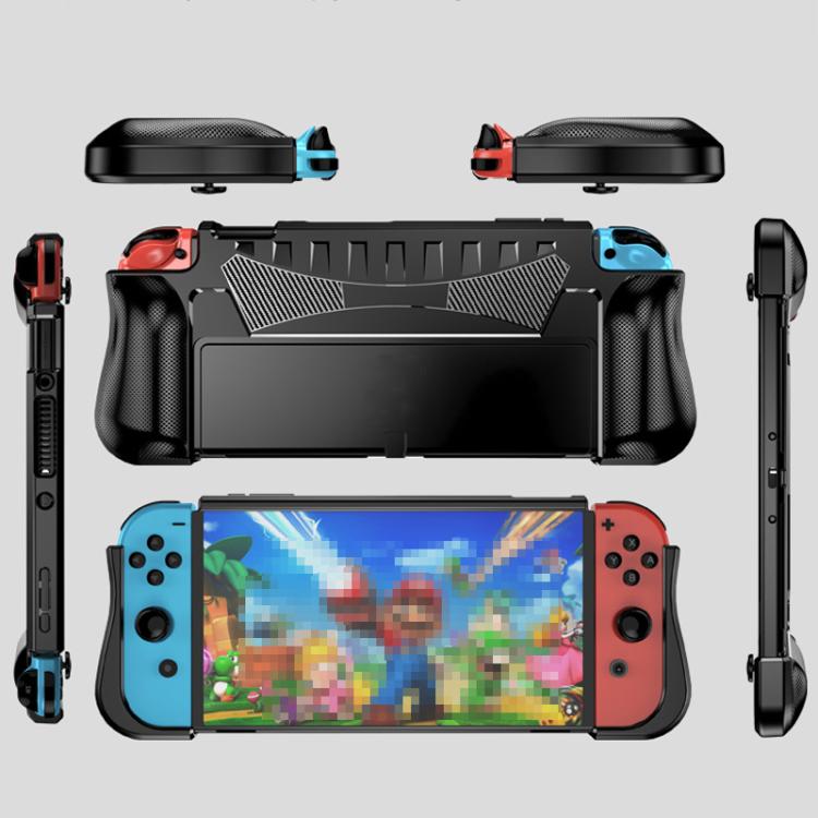 For Switch OLED Console TPU Protective Cover Integrated Shell With 2 Game Card Slots