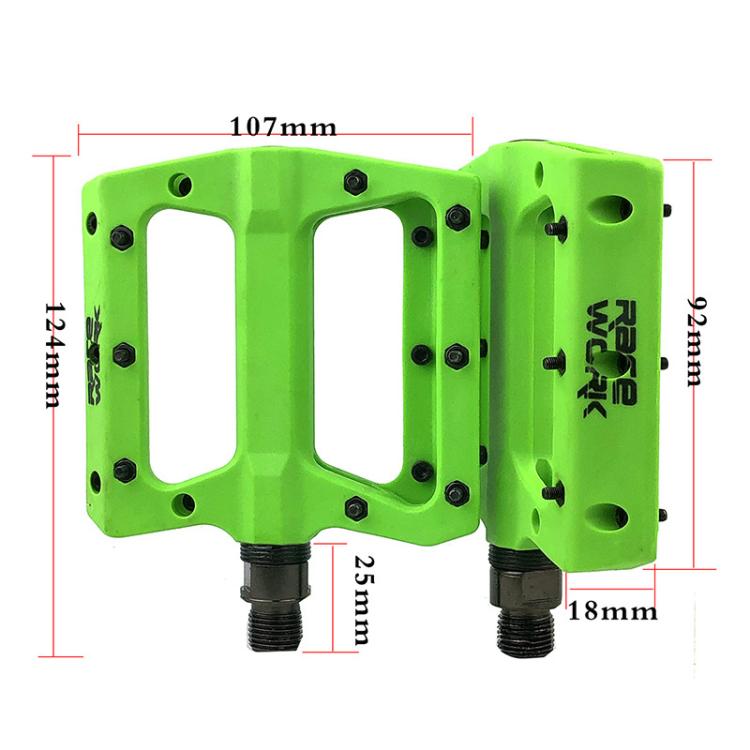 RACEWORK RK091 1pair Mountain Bike Nylon Fiber Pedals Cycling Anti-slip Pedals
