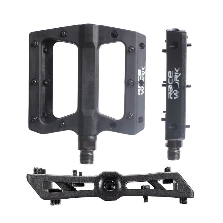RACEWORK RK091 1pair Mountain Bike Nylon Fiber Pedals Cycling Anti-slip Pedals