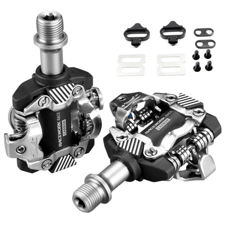 RACEWORK M8100 Mountain Bike Self-locking Pedal Ultra-light DU Bearing SPD Pedal