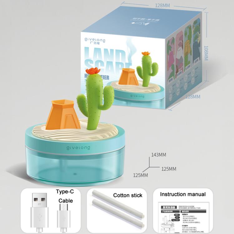 Givelong Mini Portable Landscape Humidifier Plant Pot Hydrator Mister USB Car Spray Aromatherapy Diffuser