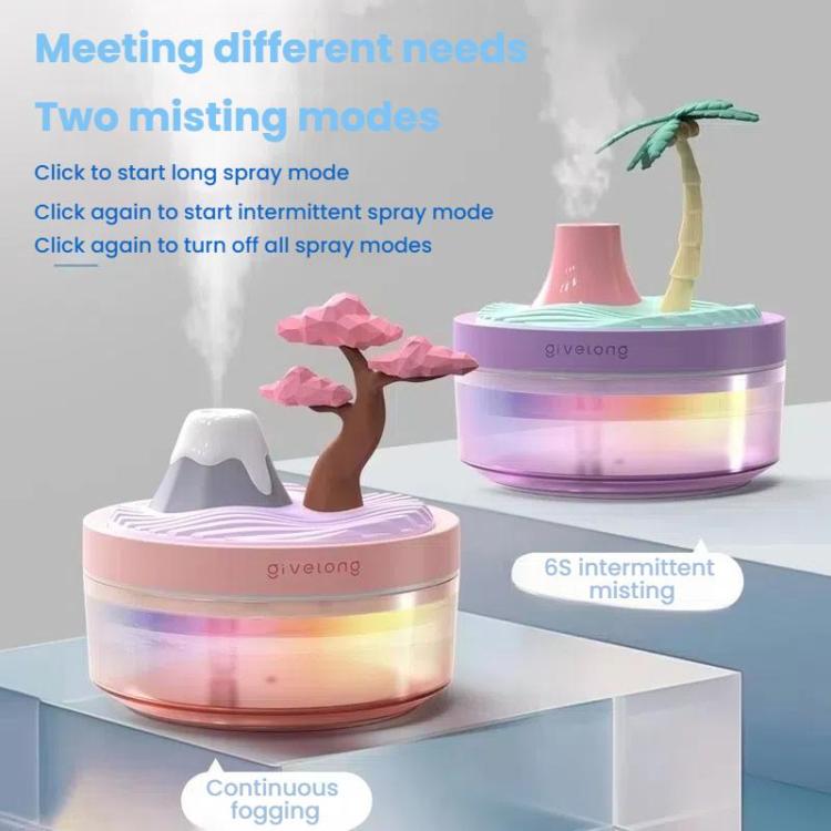 Givelong Mini Portable Landscape Humidifier Plant Pot Hydrator Mister USB Car Spray Aromatherapy Diffuser