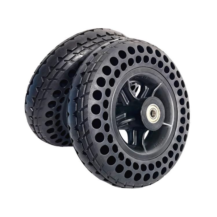 7 Inch Power Wheelchair Front Wheels Pneumatic Free Honeycomb Solid Tire Set Assembly Complete Wheel Set