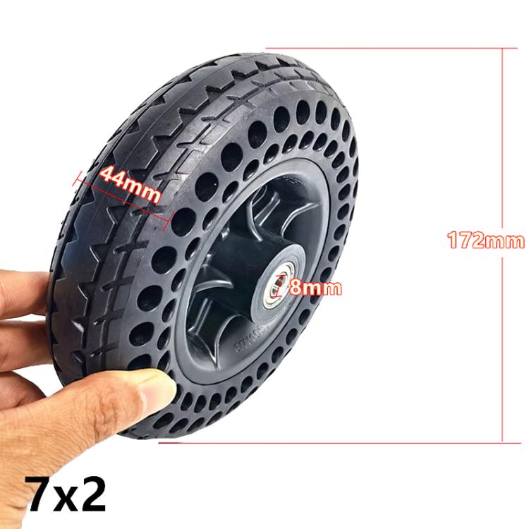 7 Inch Power Wheelchair Front Wheels Pneumatic Free Honeycomb Solid Tire Set Assembly Complete Wheel Set