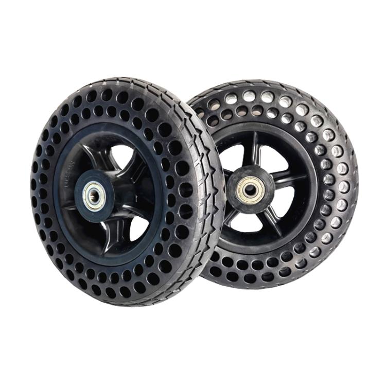 7 Inch Power Wheelchair Front Wheels Pneumatic Free Honeycomb Solid Tire Set Assembly Complete Wheel Set