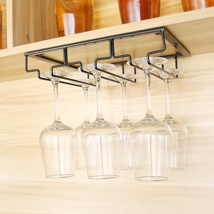 Upside Down Hanging Wine Cup Holder Cabinet Goblet Bracket Hanging Wine Glass Holder