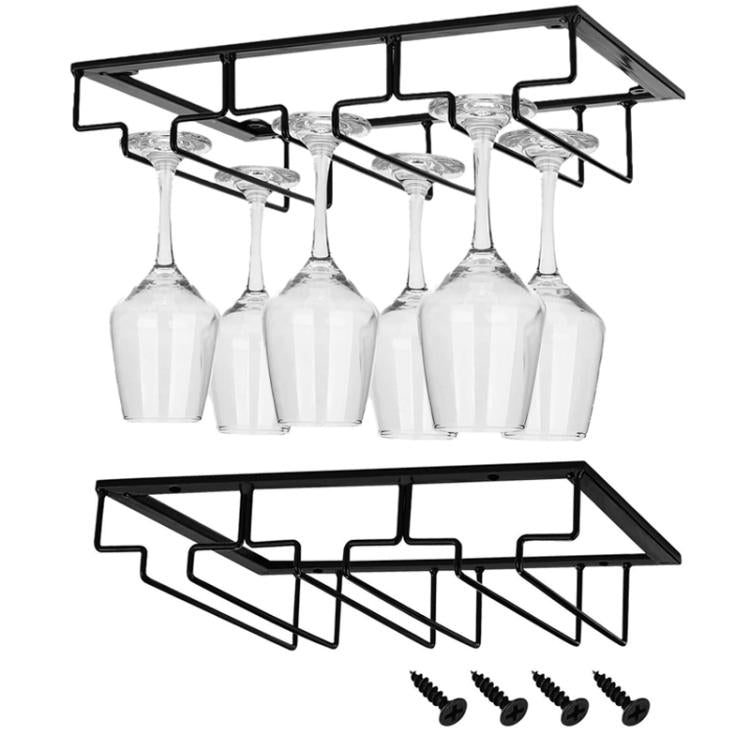 Upside Down Hanging Wine Cup Holder Cabinet Goblet Bracket Hanging Wine Glass Holder
