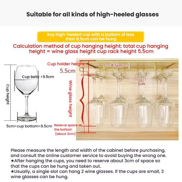 Upside Down Hanging Wine Cup Holder Cabinet Goblet Bracket Hanging Wine Glass Holder