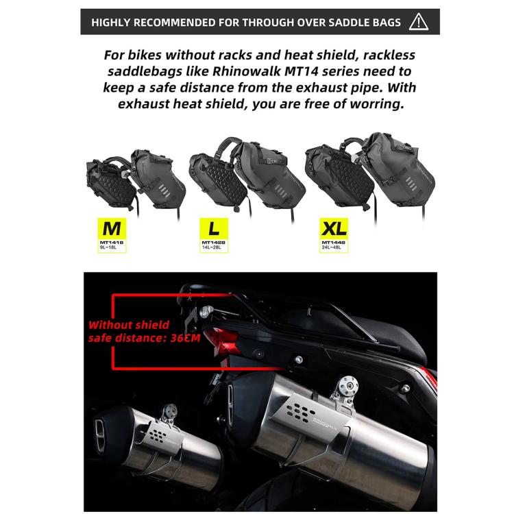 Rhinowalk MTR004 Motorcycle Exhaust Pipe Anti-Scalding Guard