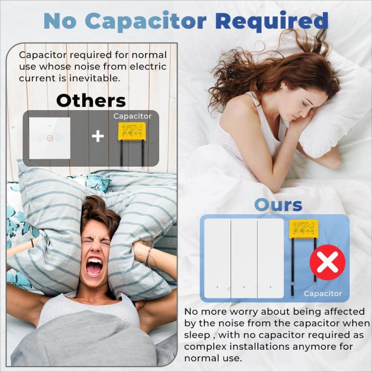 Compatible Tuya ZigBee Smart Light Switch With Radar Motion Sensor No Capacitor Required