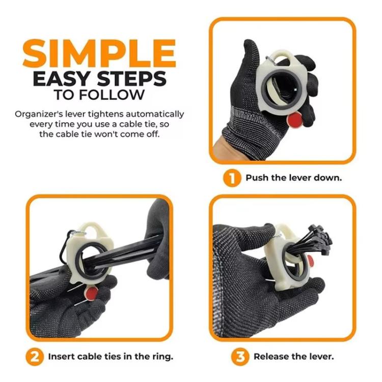 Night Light Tie Organizer Portable Hardware Tool Storage Device