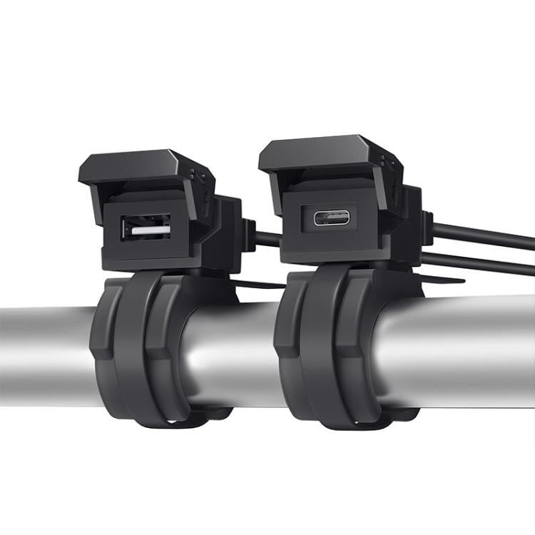 WUPP 2 in 1 QC3.0 Waterproof PD Fast Charging Motorcycle Mobile Phone USB Charger