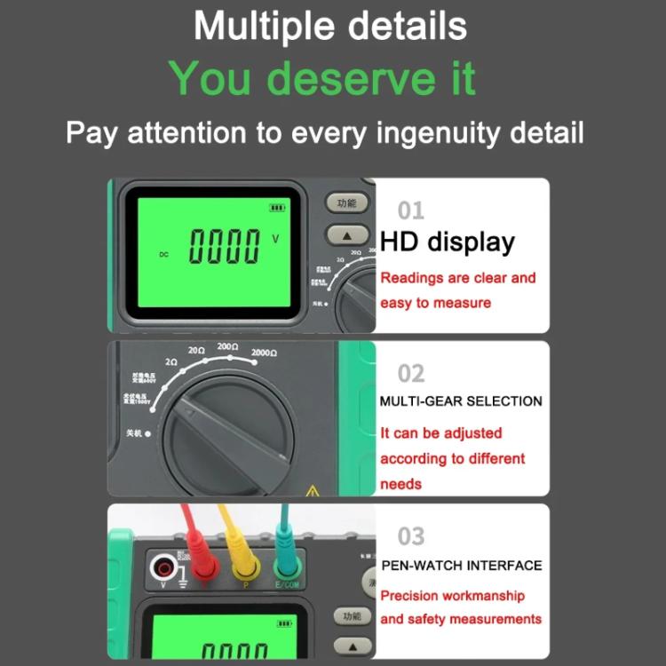 DUOYI Digital Ground Resistance Meter Tester