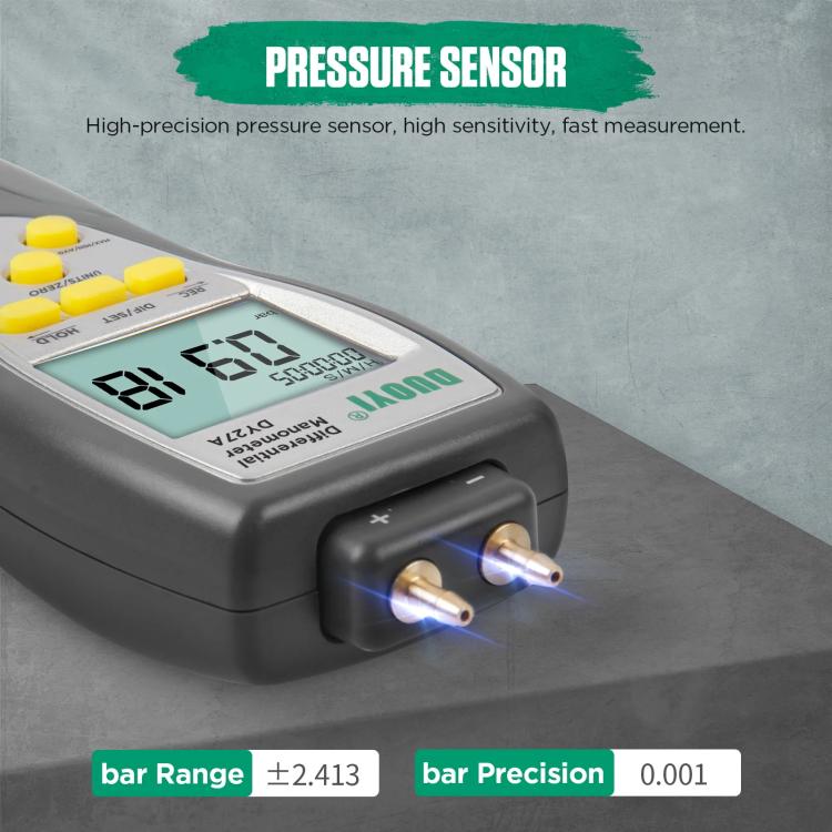 DUOYI Digital Brake Vacuum Pump Measuring Gauge Differential Pressure Gauge