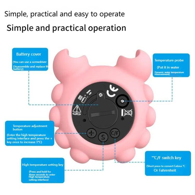 Crab Shape Digital Thermometer Baby Bath Water Thermometer