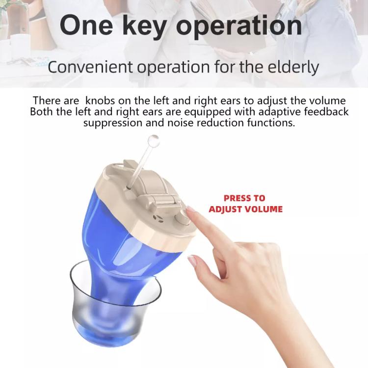 Digital Smart Noise Reduction CIC Hearing Aid Adjustable Sound Amplifier For The Elderly