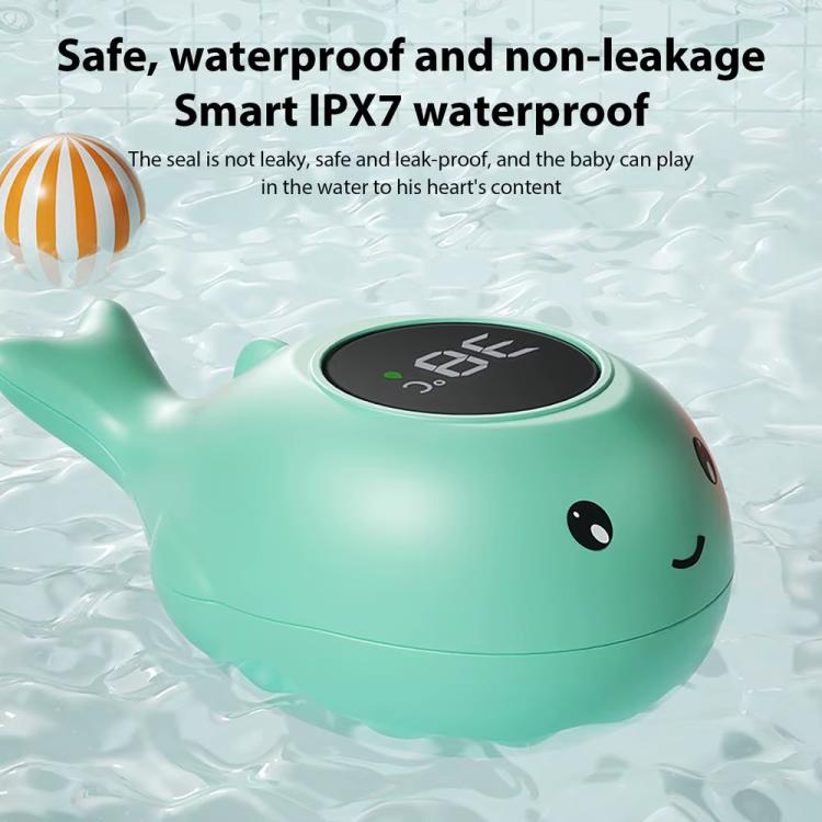 IPX7 Waterproof Cartoon Whale Color LED Screen Smart Water Thermometer Baby Bath Thermometer