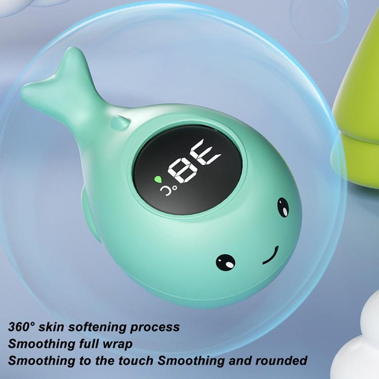 IPX7 Waterproof Cartoon Whale Color LED Screen Smart Water Thermometer Baby Bath Thermometer