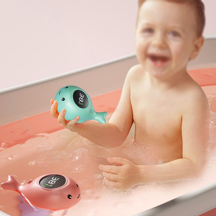 IPX7 Waterproof Cartoon Whale Color LED Screen Smart Water Thermometer Baby Bath Thermometer