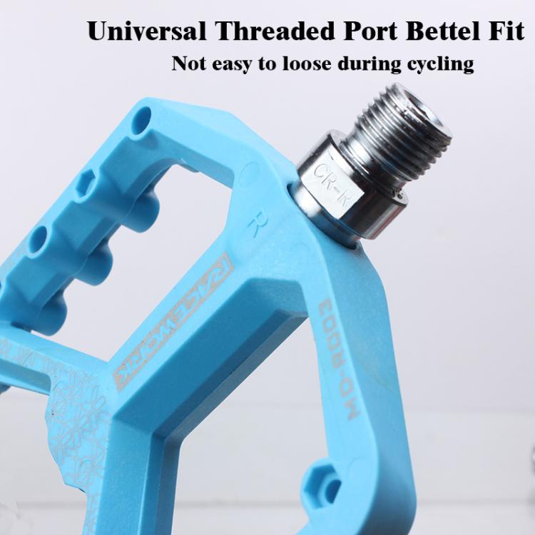 RACEWORK RK579 1pair Bicycle Wide Anti-slip Bearing Pedal Nylon Pedal