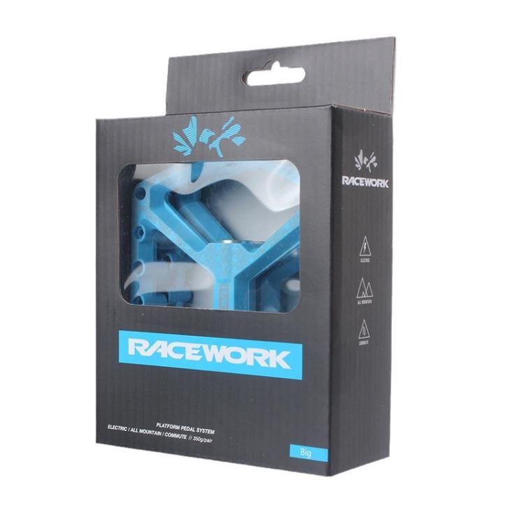 RACEWORK RK579 1pair Bicycle Wide Anti-slip Bearing Pedal Nylon Pedal