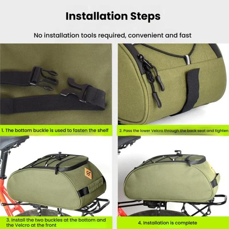 BELIROW Bicycle Rack Tail Bag Folding Bike Quick Release Pannier Bag