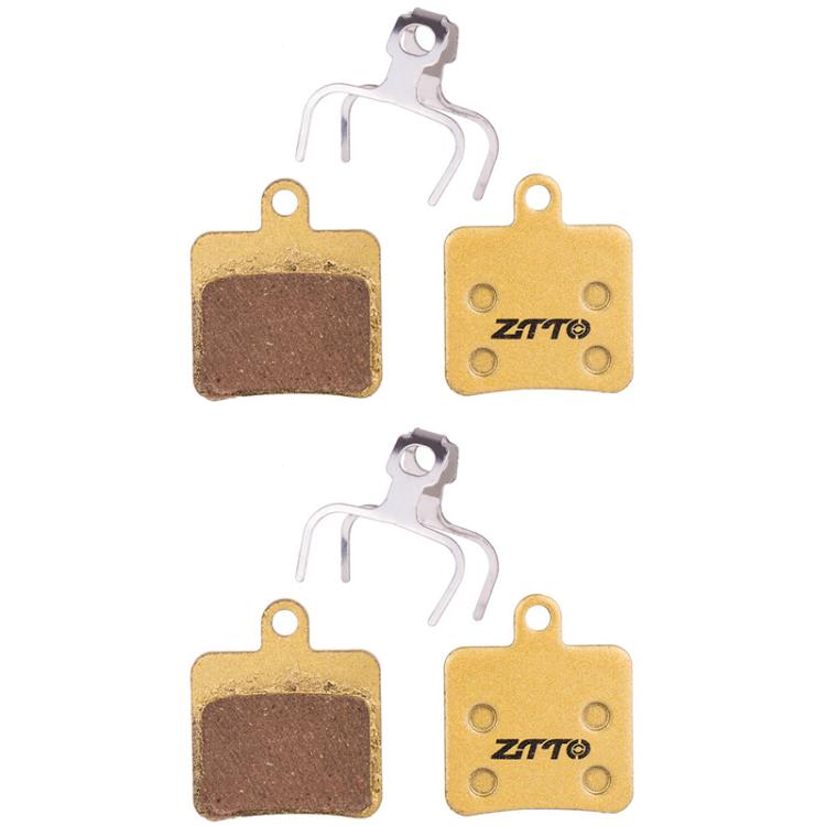 2pairs ZTTO Mountain Bike Full Metal Copper Base Lining Oil Disc Block Brake Pad