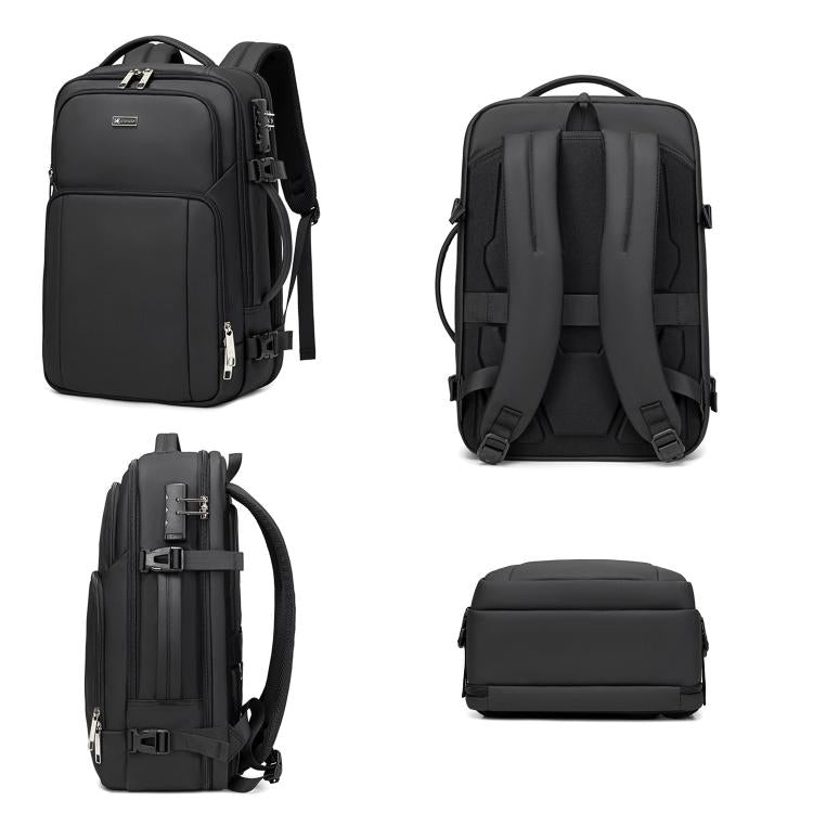Wiersaam Men Anti-Theft Business Laptop Backpack 15.6 Inch Computer Bag With USB & Type-C Charging Ports