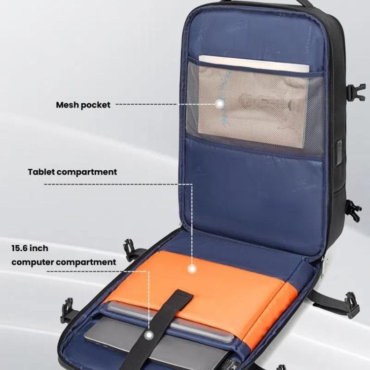 Wiersaam Men Anti-Theft Business Laptop Backpack 15.6 Inch Computer Bag With USB & Type-C Charging Ports