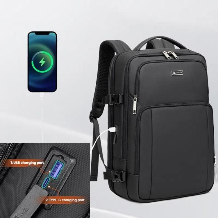 Wiersaam Men Anti-Theft Business Laptop Backpack 15.6 Inch Computer Bag With USB & Type-C Charging Ports