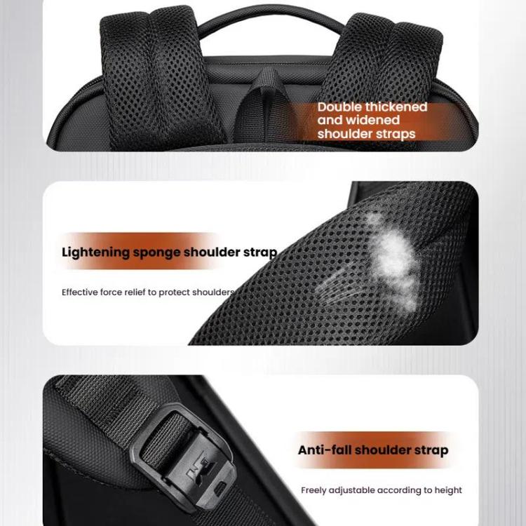 Wiersaam Men Anti-Theft Business Laptop Backpack 15.6 Inch Computer Bag With USB & Type-C Charging Ports