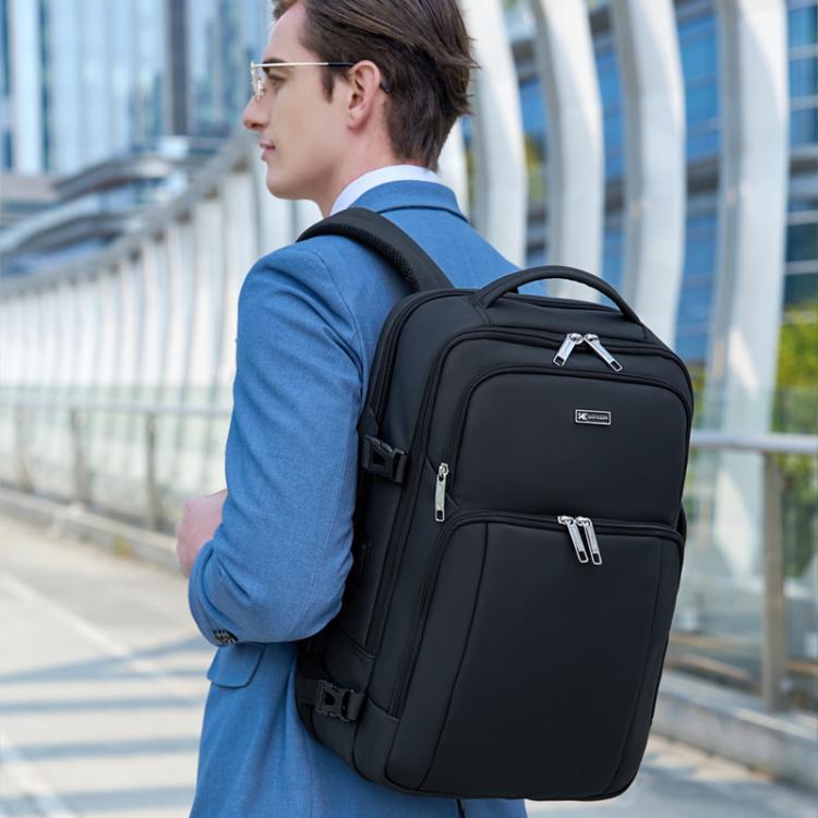 Wiersaam Men Anti-Theft Business Laptop Backpack 15.6 Inch Computer Bag With USB & Type-C Charging Ports