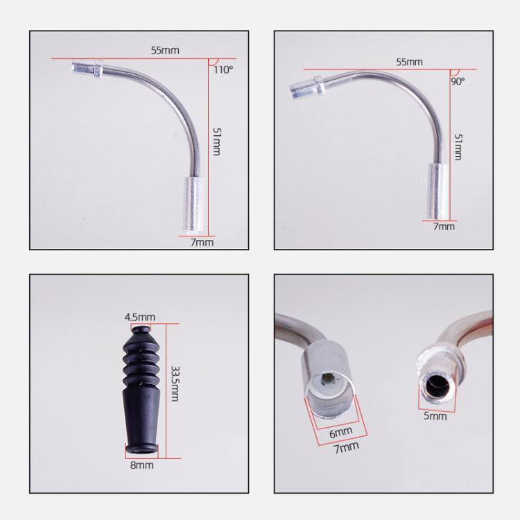 5sets ZTTO Bicycle V Brake Bend Accessories Brake Cable Dust Protective Cover