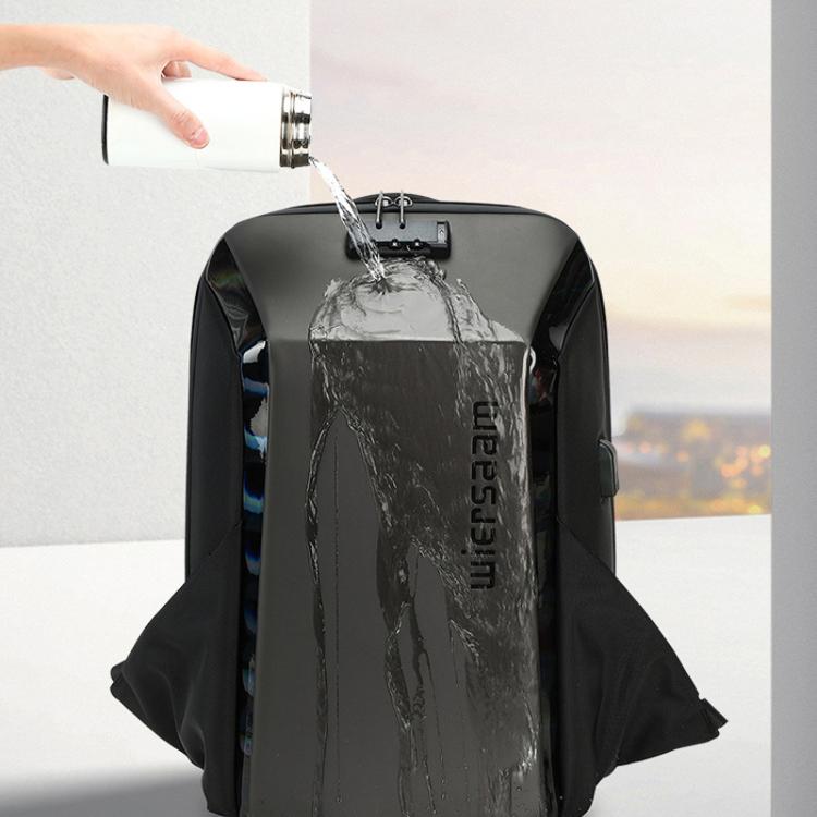 Wiersaam WY1350 Men Anti-Theft Business Backpack Laptop Bag For Travel With Password Lock