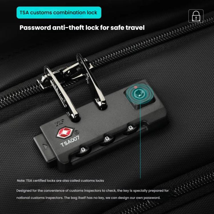 Men Business Anti-Theft Laptop Backpack With USB Charging Port, Reflective Strips & TSA Lock