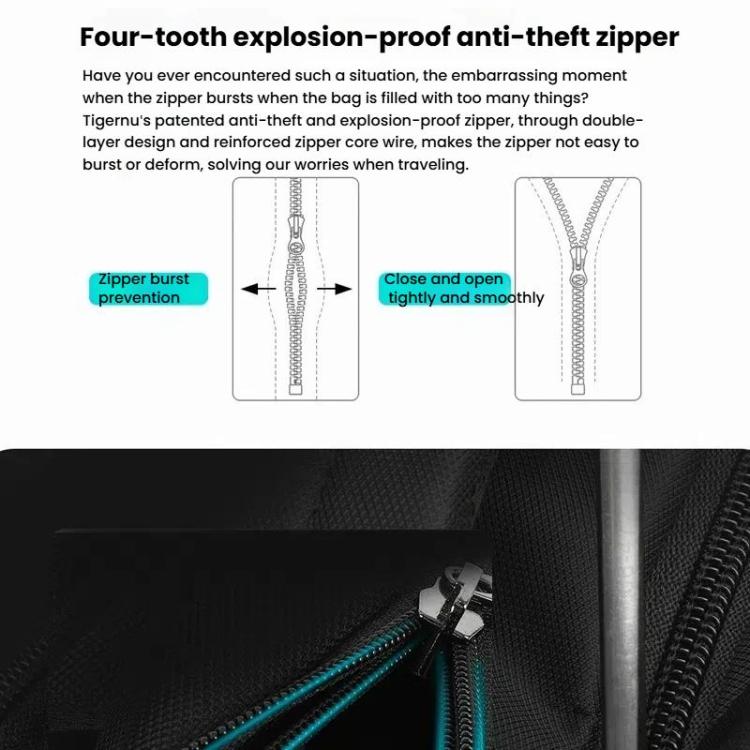 Men Business Anti-Theft Laptop Backpack With USB Charging Port, Reflective Strips & TSA Lock