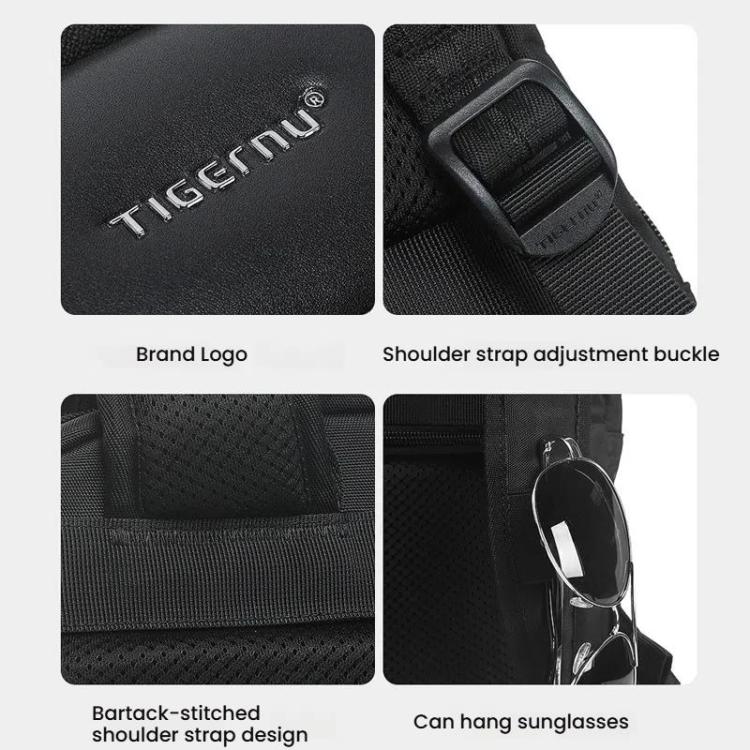 Men Expandable Waterproof Lightweight Laptop Backpack With Floating Zipper