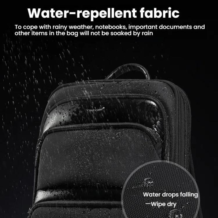 Men Expandable Waterproof Lightweight Laptop Backpack With Floating Zipper