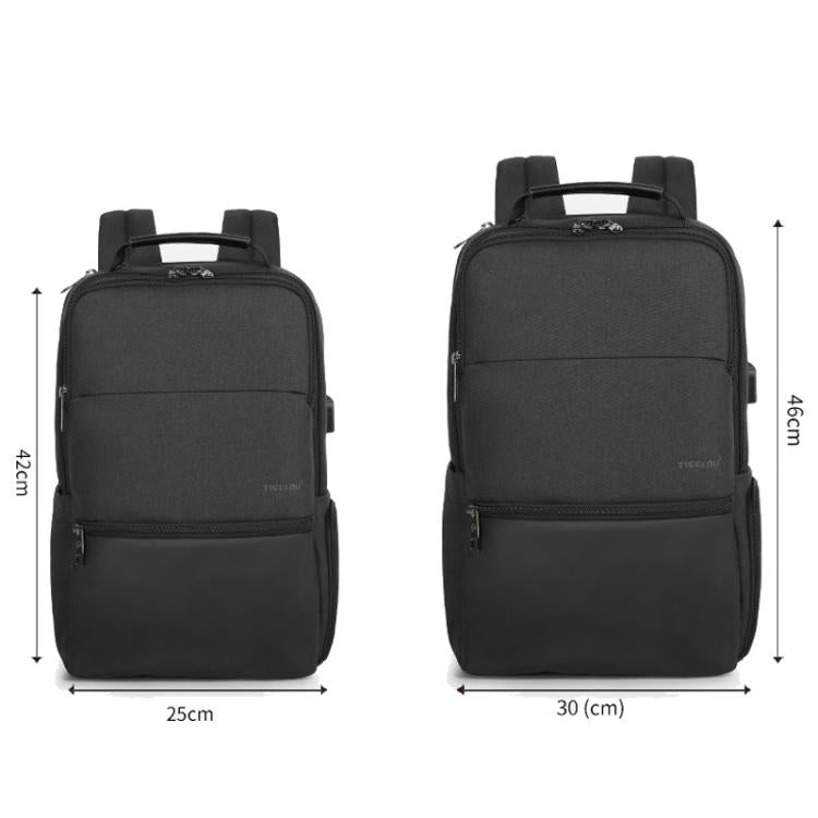 Men Anti-Theft Laptop Backpack with USB Charging Port, Headphone Hole & Comfort Shoulder Straps for Travel, Work Commute